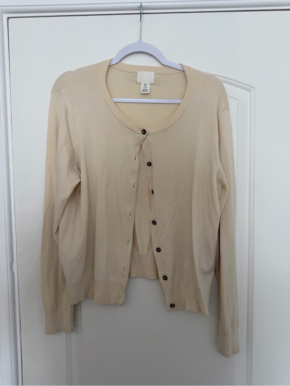 H&M Beige Button-Front Women's Cardigan Sweater
